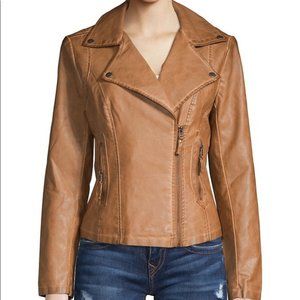 Max Studio Women’s classic Faux Leather Jacket